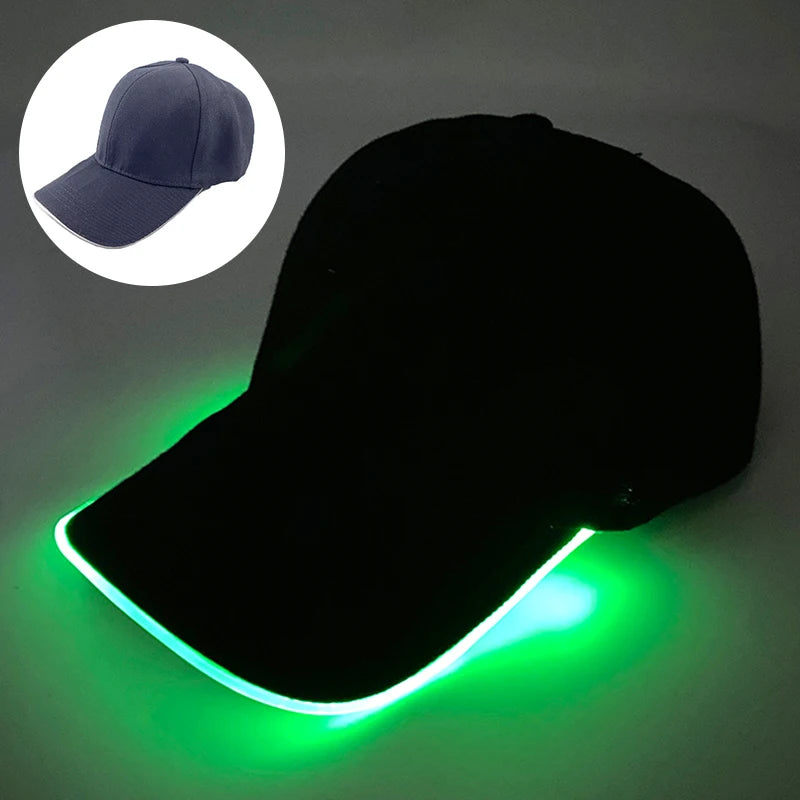 LED Light up Baseball Hat Flashing Glow Rave Party Cap luminous hat for Women Men Hip-hop Club bar Stage Performance Supplies
