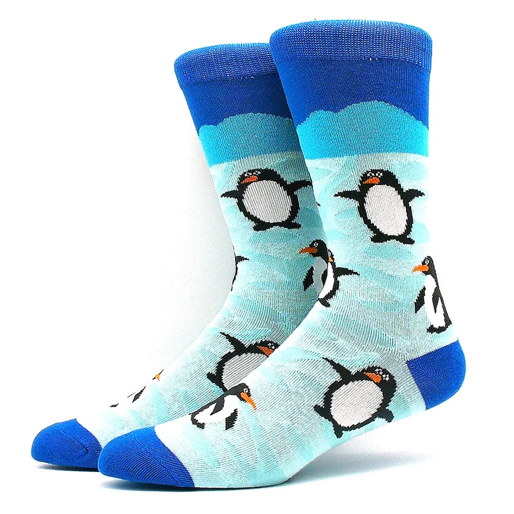 Happy Funny Socks Men's and Women's Alien Sheep Pattern Sokken Diversidos Jacquard Calcetines Unisex Hip Hop Skateboarding Socks