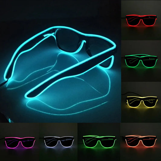 Óculos LED Neon Flash