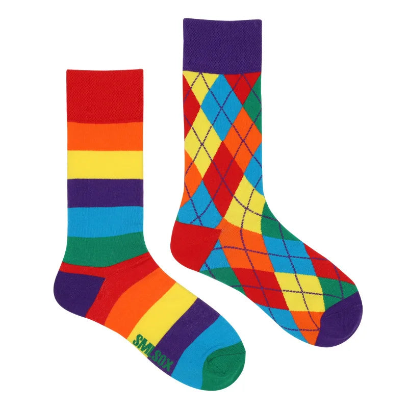 1 Pair Man Women Sock Original AB Tide Socks Medium High Tube Colorful Socks Mystery Alien Cotton Cowboy Clown Bomb Unisex Socks