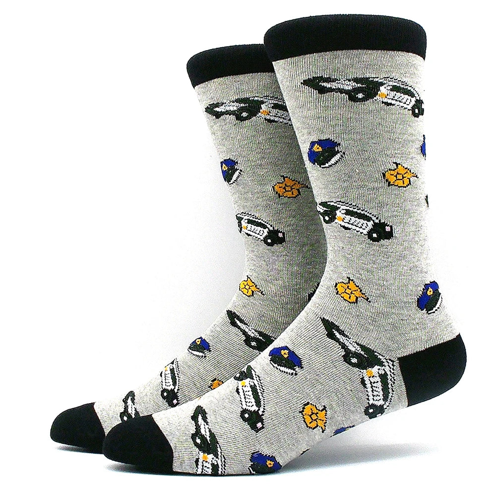 Happy Funny Socks Men's and Women's Alien Sheep Pattern Sokken Diversidos Jacquard Calcetines Unisex Hip Hop Skateboarding Socks