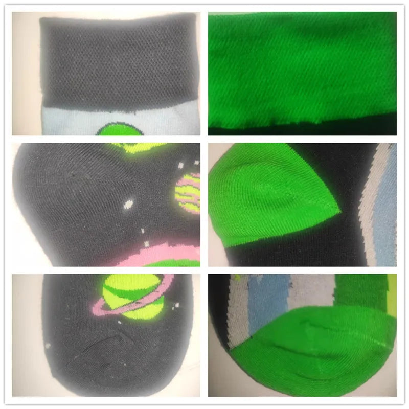 1 Pair Man Women Sock Original AB Tide Socks Medium High Tube Colorful Socks Mystery Alien Cotton Cowboy Clown Bomb Unisex Socks