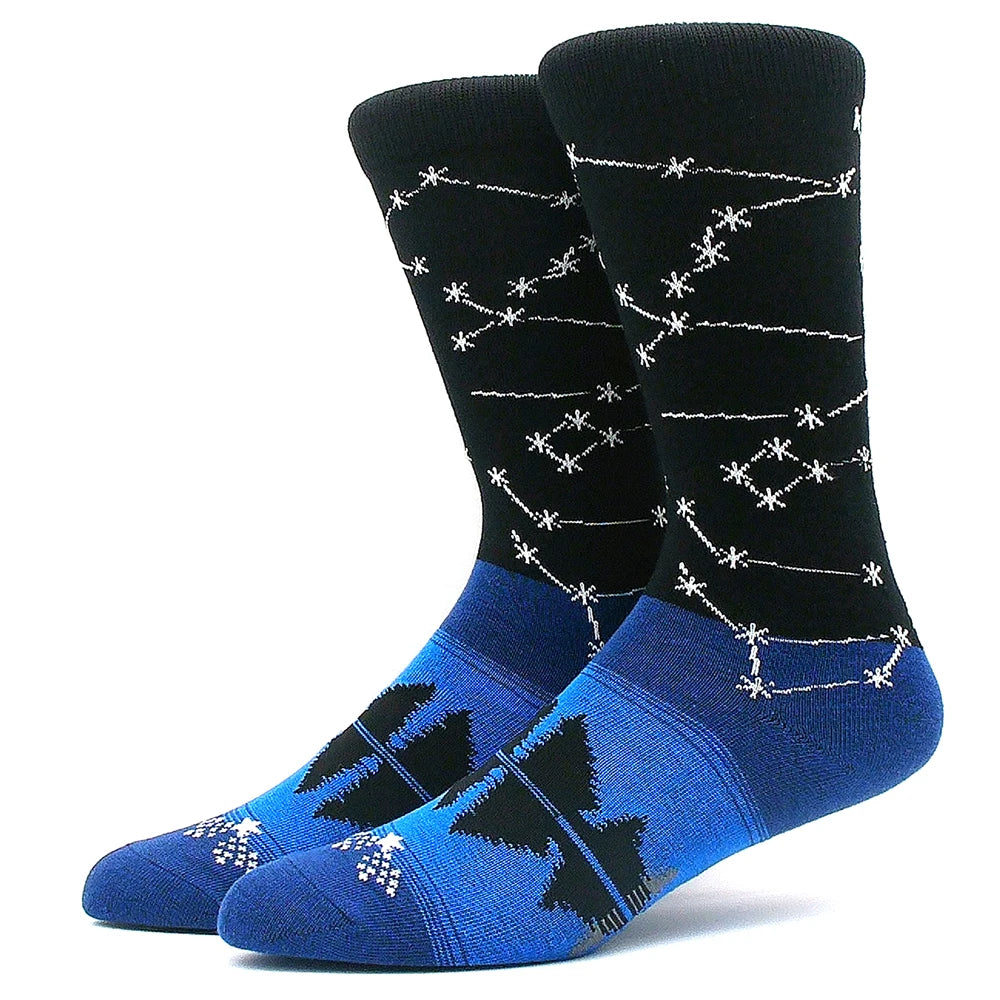 Happy Funny Socks Men's and Women's Alien Sheep Pattern Sokken Diversidos Jacquard Calcetines Unisex Hip Hop Skateboarding Socks