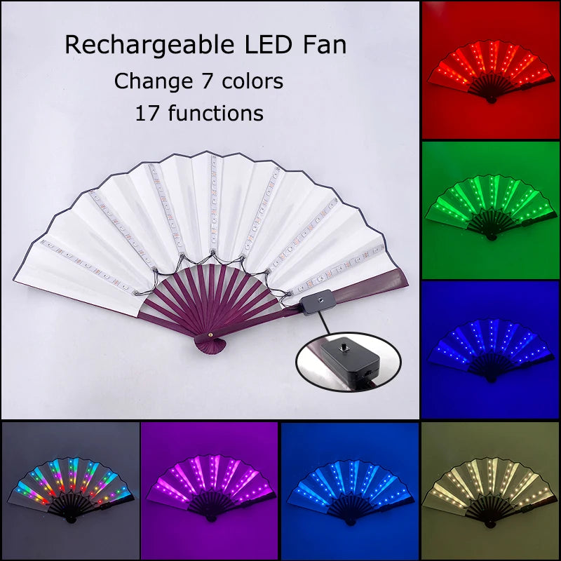USB Rechargeable Color Changing LED Glow Gloves Rave Flashing Finger Lighting Glove Light Up Rave Costume DJ Party Decor