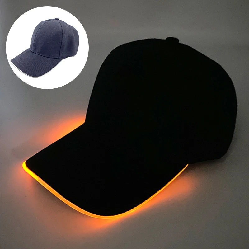 LED Light up Baseball Hat Flashing Glow Rave Party Cap luminous hat for Women Men Hip-hop Club bar Stage Performance Supplies