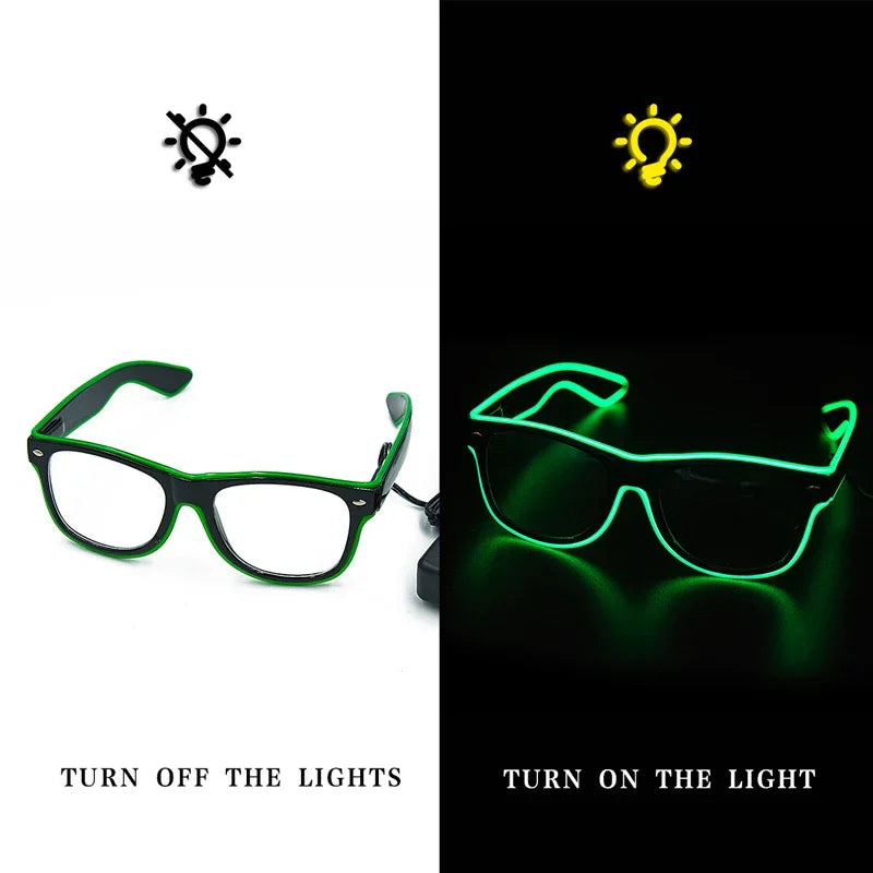 Óculos LED Neon Flash