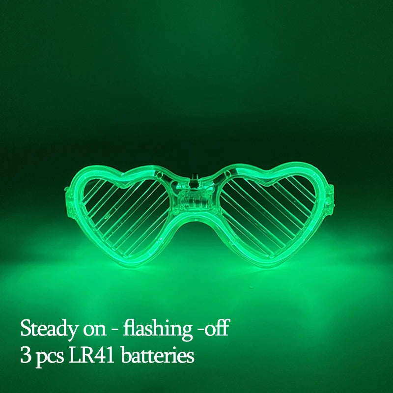New Acrylic Luminous Glowing Cyberpunk Glasses LED Light Up Halloween Party Skull Glasses Bar Club Props Neon Glasses Supplies